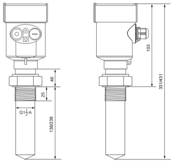 RD-704型反應(yīng)釜用液位計尺寸圖